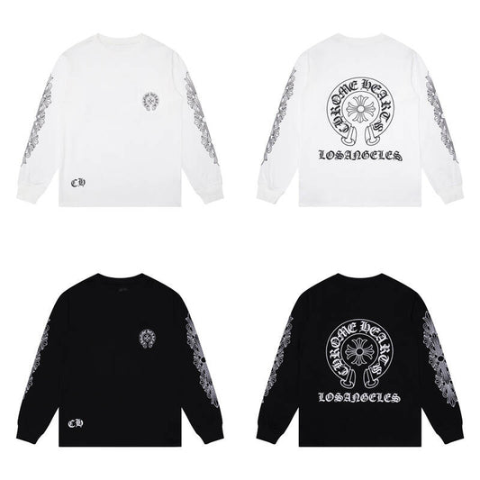 CHROME-HEARTS Men's Long-Sleeve T-shirt Sweatshirt K8008