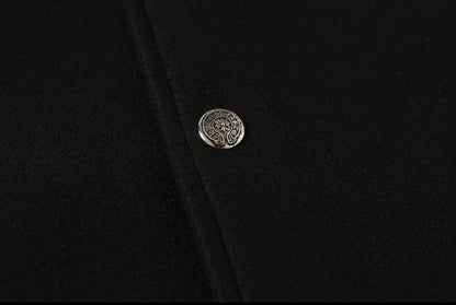 Chrome-Hearts Black White Street Style Baseball Coat 0002