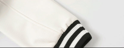 Chrome-Hearts Black White Street Style Baseball Coat 0002