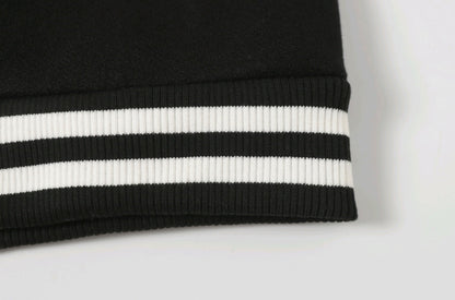 Chrome-Hearts Black White Street Style Baseball Coat 0002