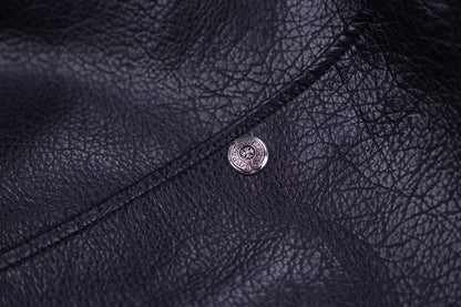 Chrome-Hearts Embroidered Sleeve Varsity Jacket - Black Streetwear Coat 5577