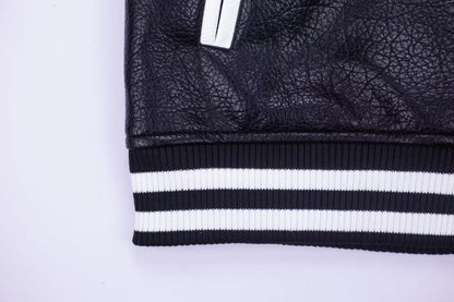 Chrome-Hearts Embroidered Sleeve Varsity Jacket - Black Streetwear Coat 5577