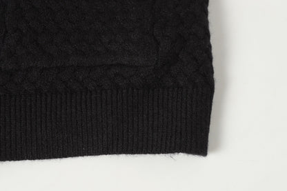 Chrome-Hearts Gothic Cross Knit Cardigan - Black Grey Streetwear Jacket 904