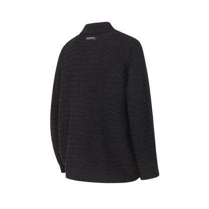 Chrome-Hearts Gothic Cross Knit Cardigan - Black Grey Streetwear Jacket 904