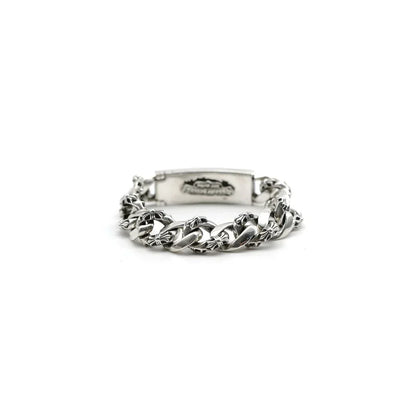 Chrome-Hearts Silver Cross Link Cuban Bracelet