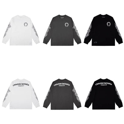 CHROME-HEARTS Men's Long-Sleeve T-shirt Sweatshirt K8005
